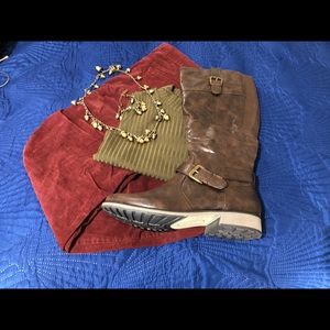Brown boots size 10